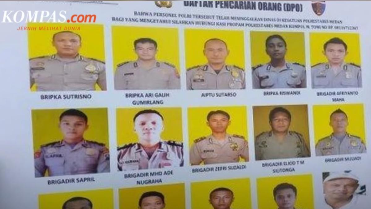 印尼第三大城棉蘭傳出，通緝犯名單有15人「全都是警察」。（圖／翻攝自KOMPAS新聞影片）