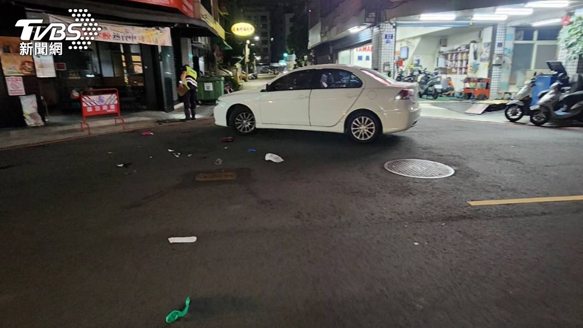 台中市北區今日晚間發生一起死亡車禍。（圖／TVBS）
