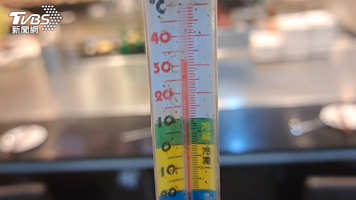 現場使用傳統溫度計等器材測量至少都超過30度以上。（圖／TVBS）