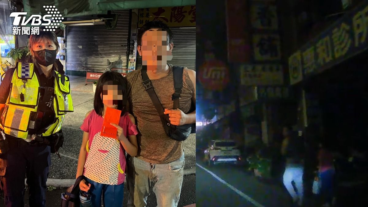 台中市大里區16日凌晨發生一起父女流落街頭事件。（圖／TVBS）