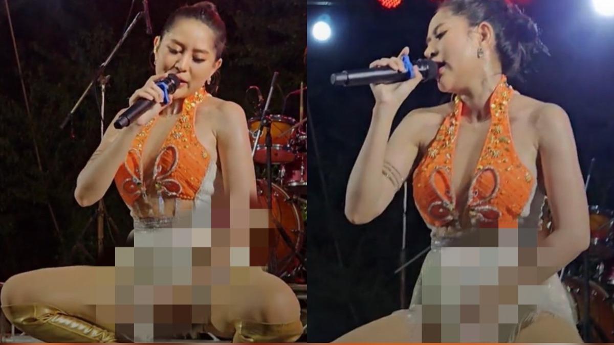 泰國女歌手Poodang瘋狂抖動私密處。（圖／翻攝自TikTok）