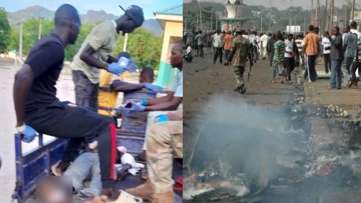 奈及利亞博爾諾州（Borno）發生一連串自殺炸彈攻擊。（圖／翻攝自 X@Harmless12345、FB@Borno State Emergency Management Agency-SEMA）
