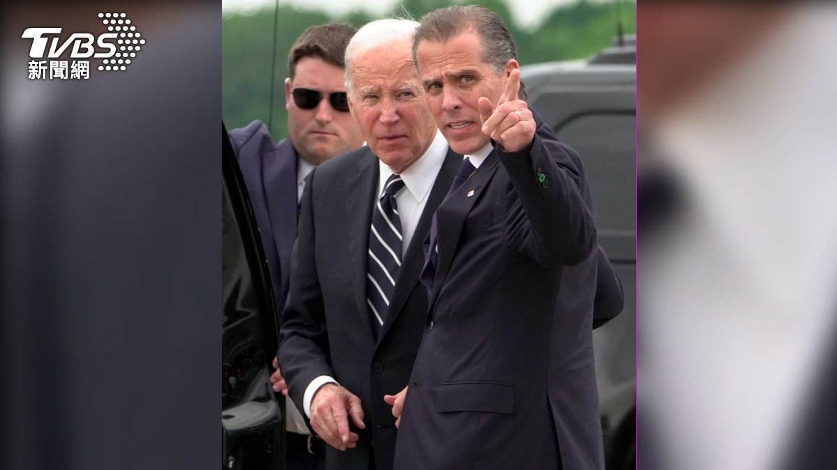 總統拜登（Joe Biden）與次子杭特（Hunter Biden）。（圖／達志影像美聯社）