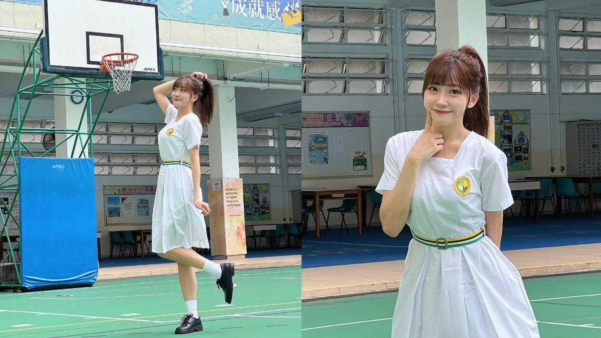 冼迪琦換上制服重返校園,青春魅力讓粉絲頭超暈。(圖/翻攝自冼迪琦IG)