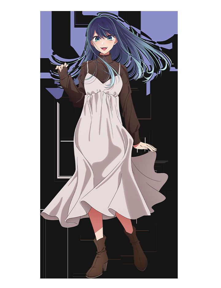 黑川茜在戀愛實境節目中與阿奎亞成了螢幕CP。（圖／翻攝自我推的孩子官網）