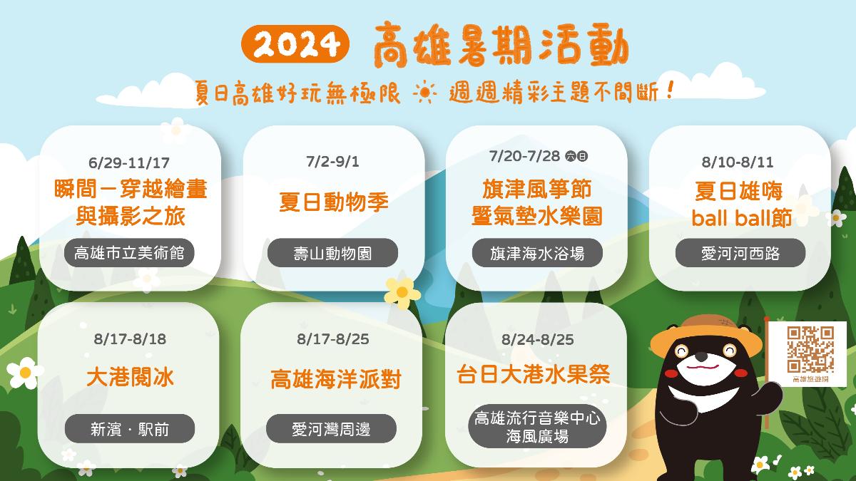 2024高雄暑期活動週週精彩不間斷。