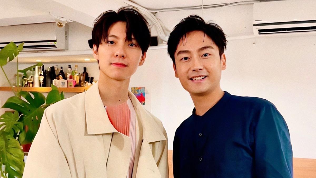 擅於炒熱氣氛的大鶴搶走彭千祐（左）展覽焦點。（圖／天地合娛樂製作有限公司提供）