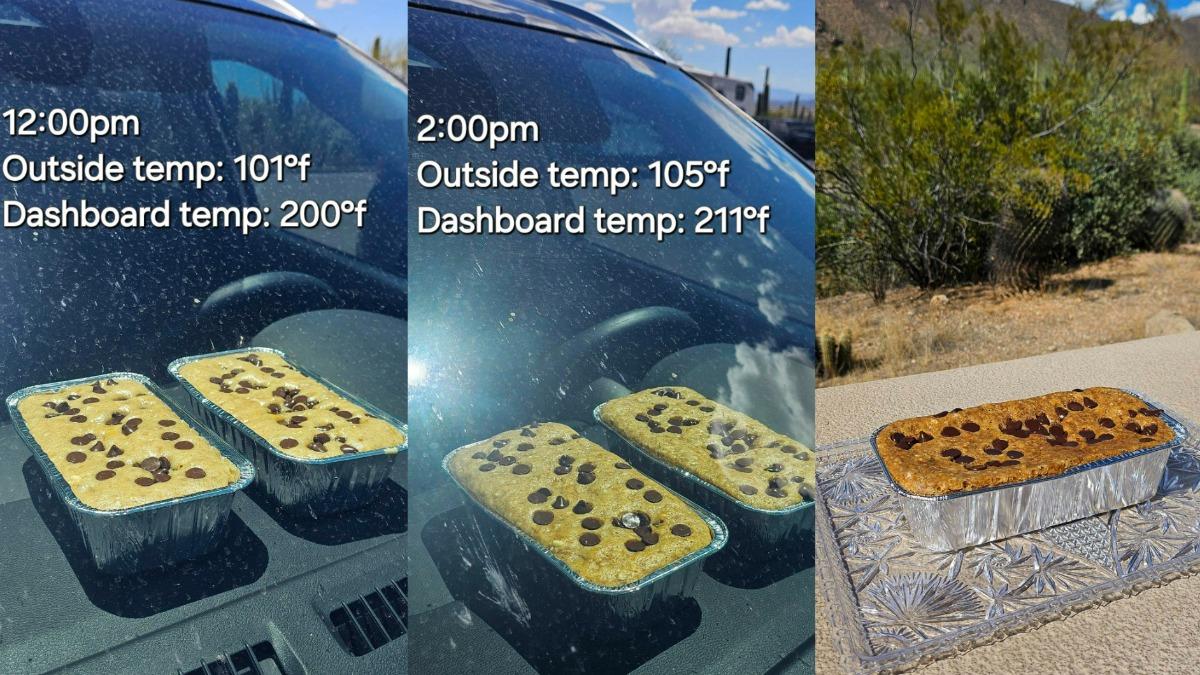 美實測生麵團在高溫下的變化，最終竟真烤熟了。（圖／翻攝自Saguaro National Park臉書）