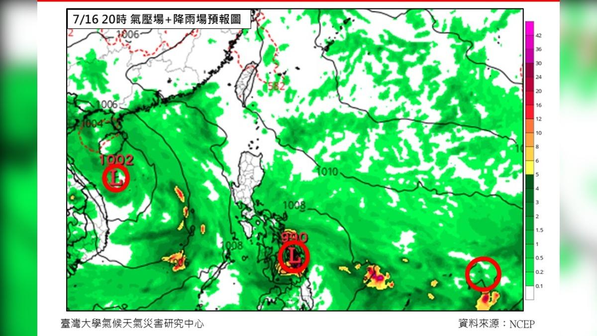 氣象專家林得恩表示，本週至少會有1至2個熱帶擾動成形。（圖／翻攝臉書粉專 林老師氣象站）