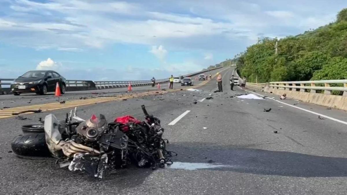 台東南迴公路清晨發生對撞死亡車禍。（圖／翻攝畫面）