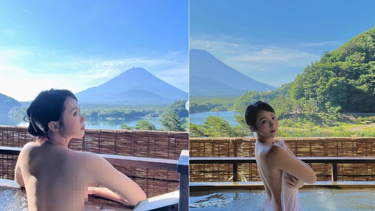 香港女星陳渃晴曬出一組全裸泡湯照，讓粉絲全噴鼻血。（圖／翻攝陳渃晴IG）