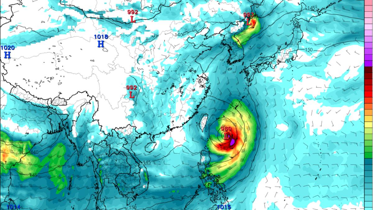 歐洲模式預估凱米7/23位置。（圖／翻攝tropical tidbits）