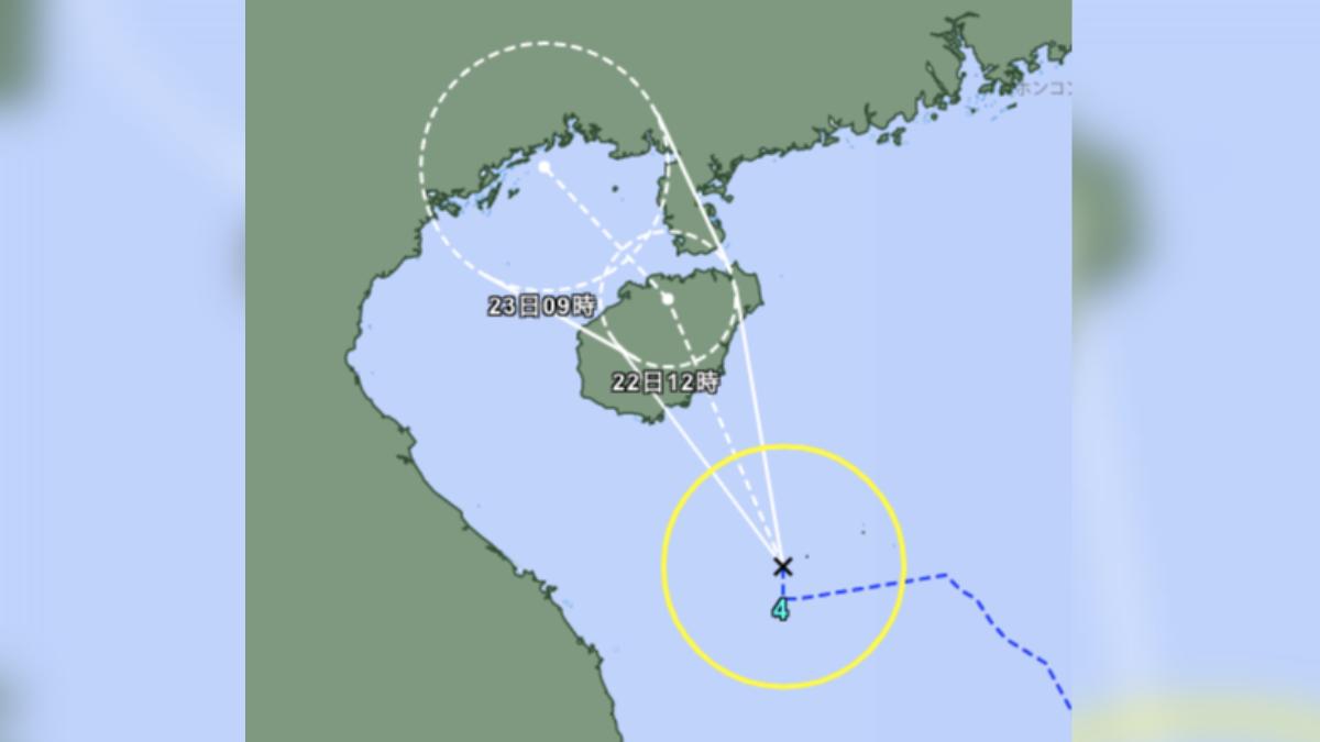 今年第4號颱風「巴比侖」生成，對台無直接影響。（圖／翻攝日本氣象廳）