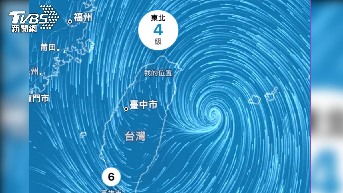 iphone內建天氣功能可查看颱風動態。（圖／TVBS）