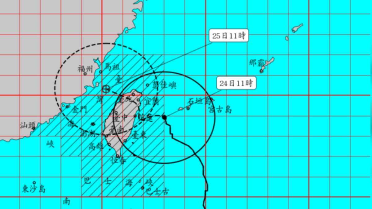 凱米增強為強烈颱風。（圖／氣象署）