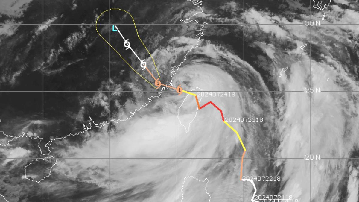 凱米颱風過去路徑。（圖／翻攝CIMSS）