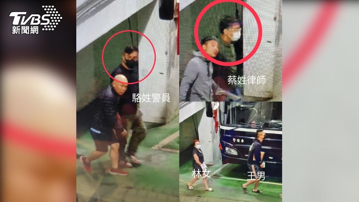 駱姓員警、蔡姓律師等5人羈押禁見。（圖／TVBS）