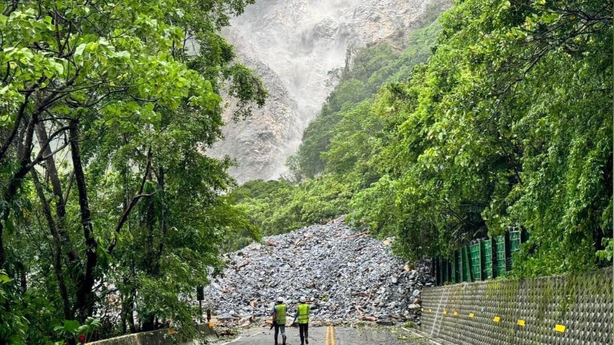 颱風完又地震，專家呼籲這幾天非必要請勿到山區，圖為匯德隧道北口。（圖／翻攝自花蓮新聞網臉書）