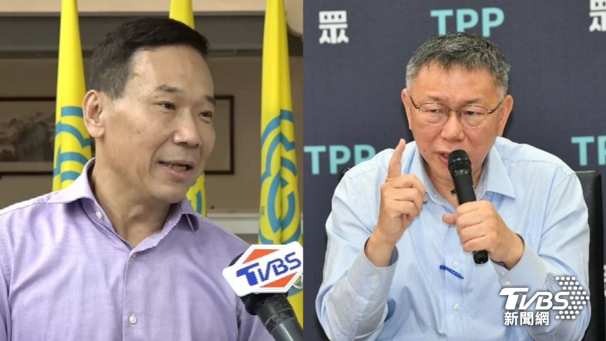 國民黨台北市議員鍾小平、台灣民眾黨主席柯文哲。（圖／TVBS）