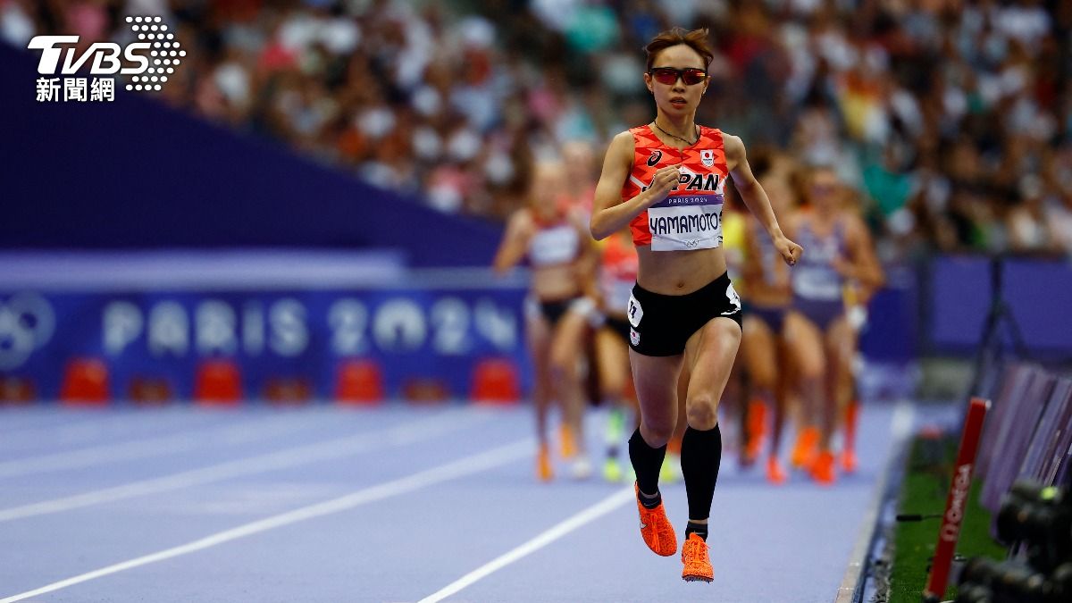 一開始山本有真就相當有侵略性,與對手們的距離拉開。(圖/達志影像路透社)