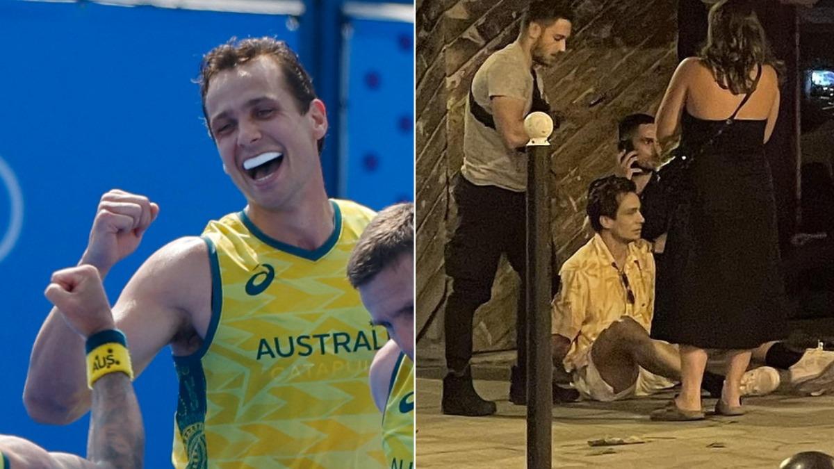 澳洲曲棍球選手克雷格（圖左）因為當街買毒而被逮捕，當下畫面也在社群瘋傳。（圖／達志影像路透社、翻攝自X@readeancom）