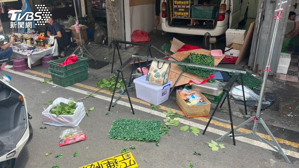 台中市后里區一間菜市場今（8）日發生一起暴力衝突。（圖／TVBS）
