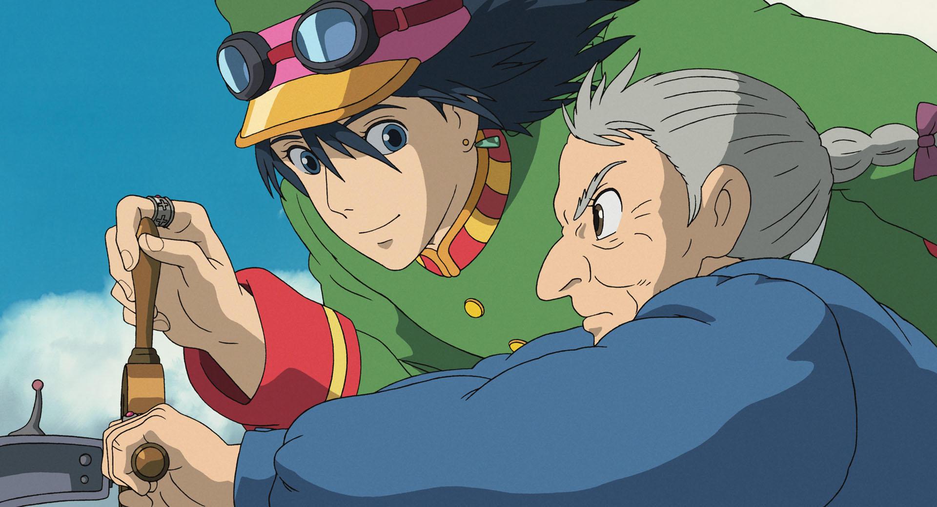 蘇菲循著霍爾送的戒指光芒指引，駕駛飛艇安全返回城堡。（圖／甲上娛樂提供）