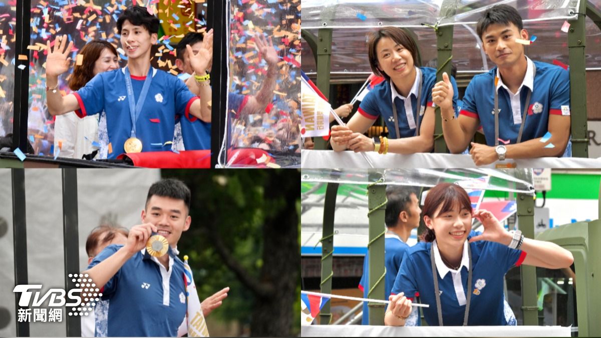 奧運選手們今日上街與民眾互動。（圖／胡瑞麒、區國強攝）