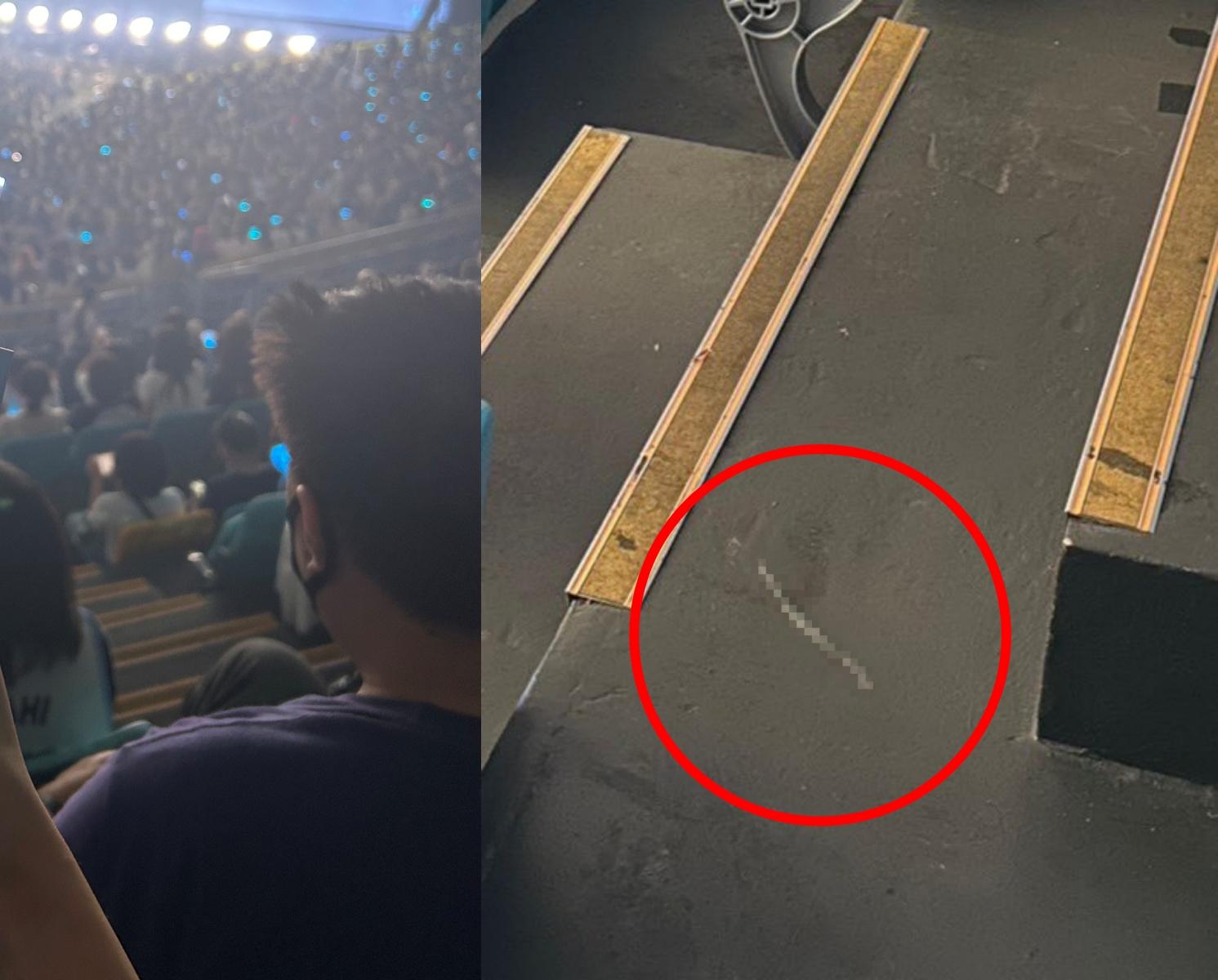 Yuna提供噁男的背影照與留下的「子孫照」。(圖/翻攝自推特)