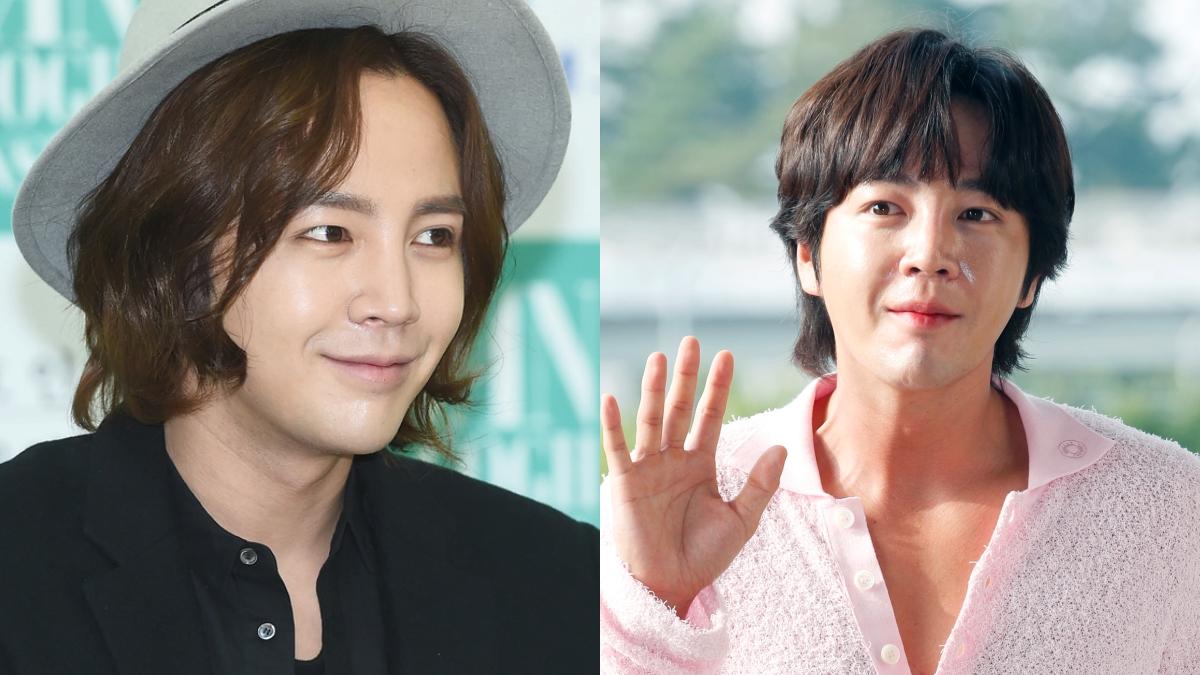 與左圖的過去照片對比，張根碩去年（右圖）確實略顯浮腫。（圖／news1提供）