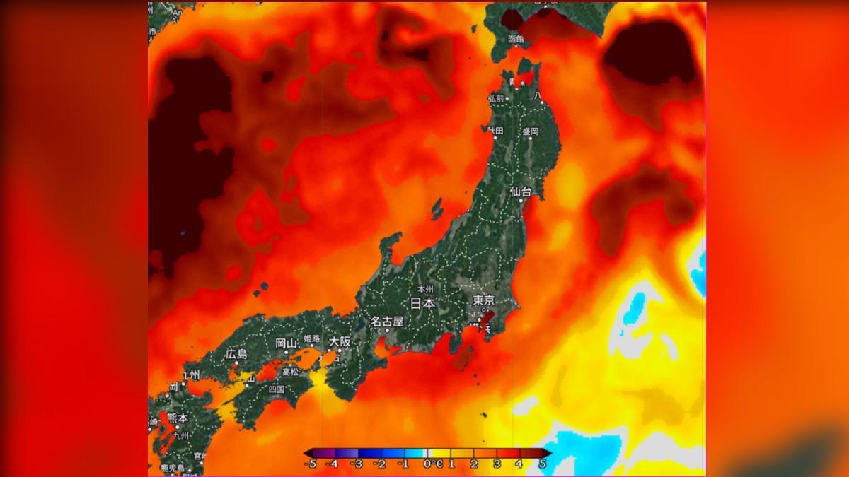 東京爆雨致災，前氣象局長鄭明典表示，與日本周圍高海溫脫不了關係。（圖／翻攝鄭明典臉書）