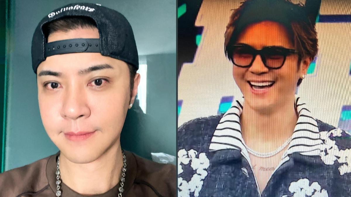 羅志祥曬出自拍照，驚呼臉腫到跟體重80公斤時沒兩樣。（圖／翻攝自羅志祥臉書）