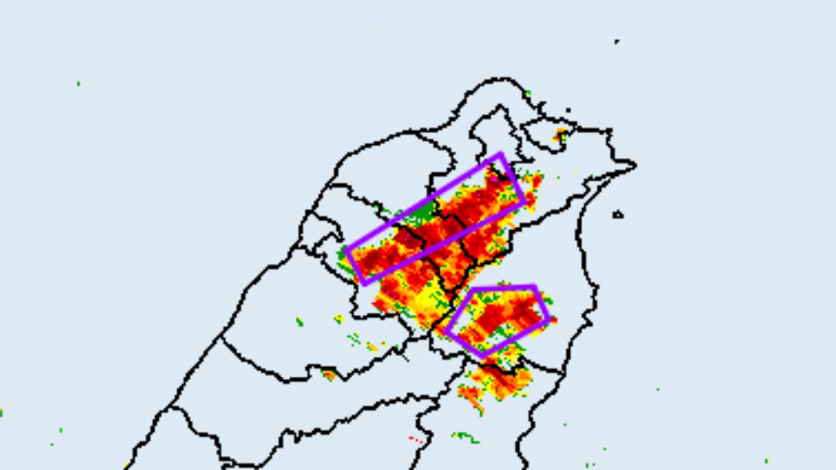 氣象署發布大雷雨即時訊息，北部雷聲隆隆。（圖／氣象署）