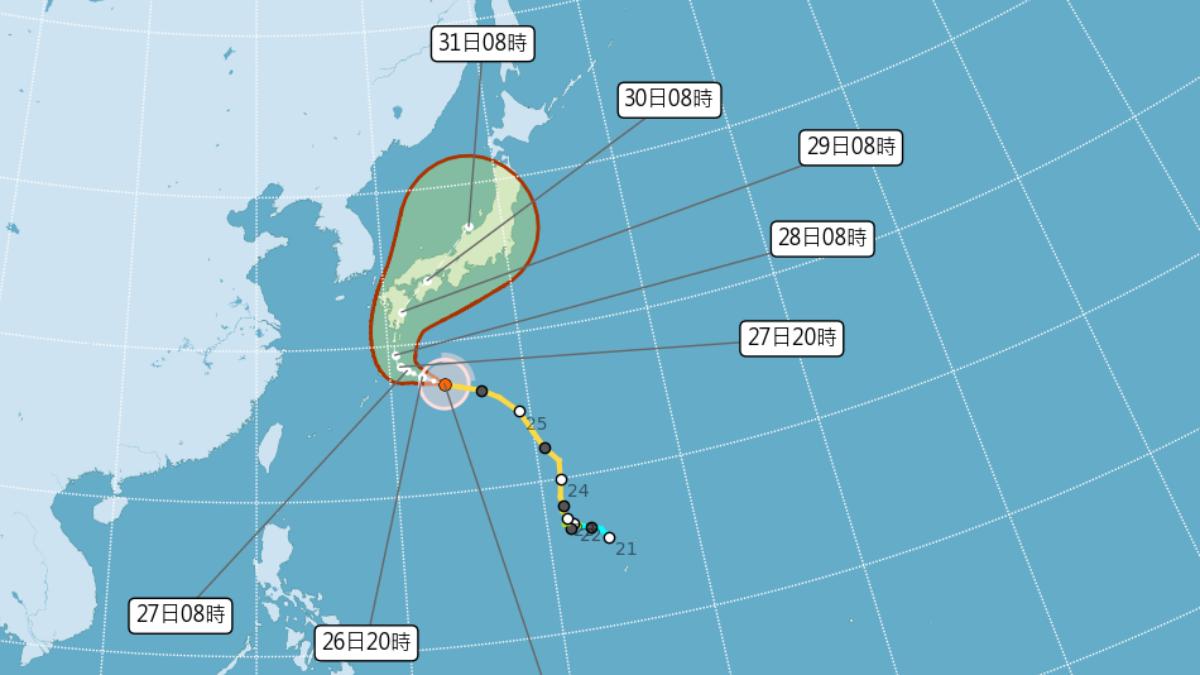 Tourists warned as Typhoon Shanshan approaches Japan (Courtesy of CWA) Tourists warned as Typhoon Shanshan approaches Japan