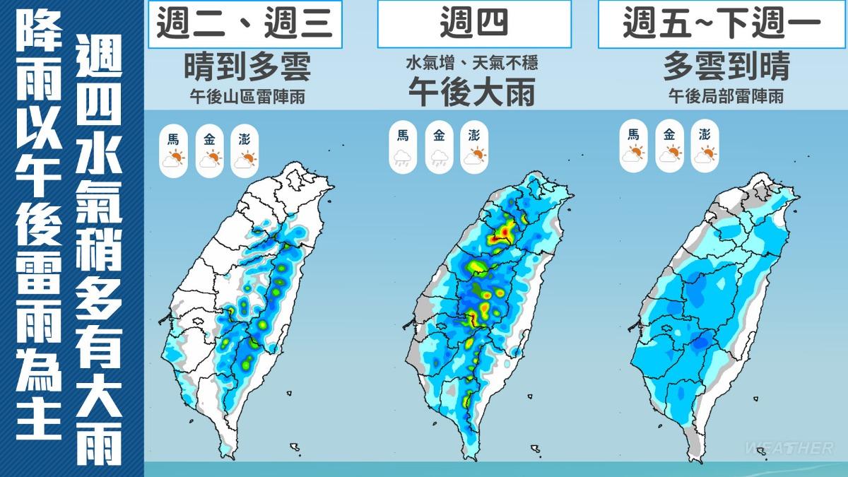 全台有雨時間曝光，今明兩天天氣晴朗。（圖／TVBS）