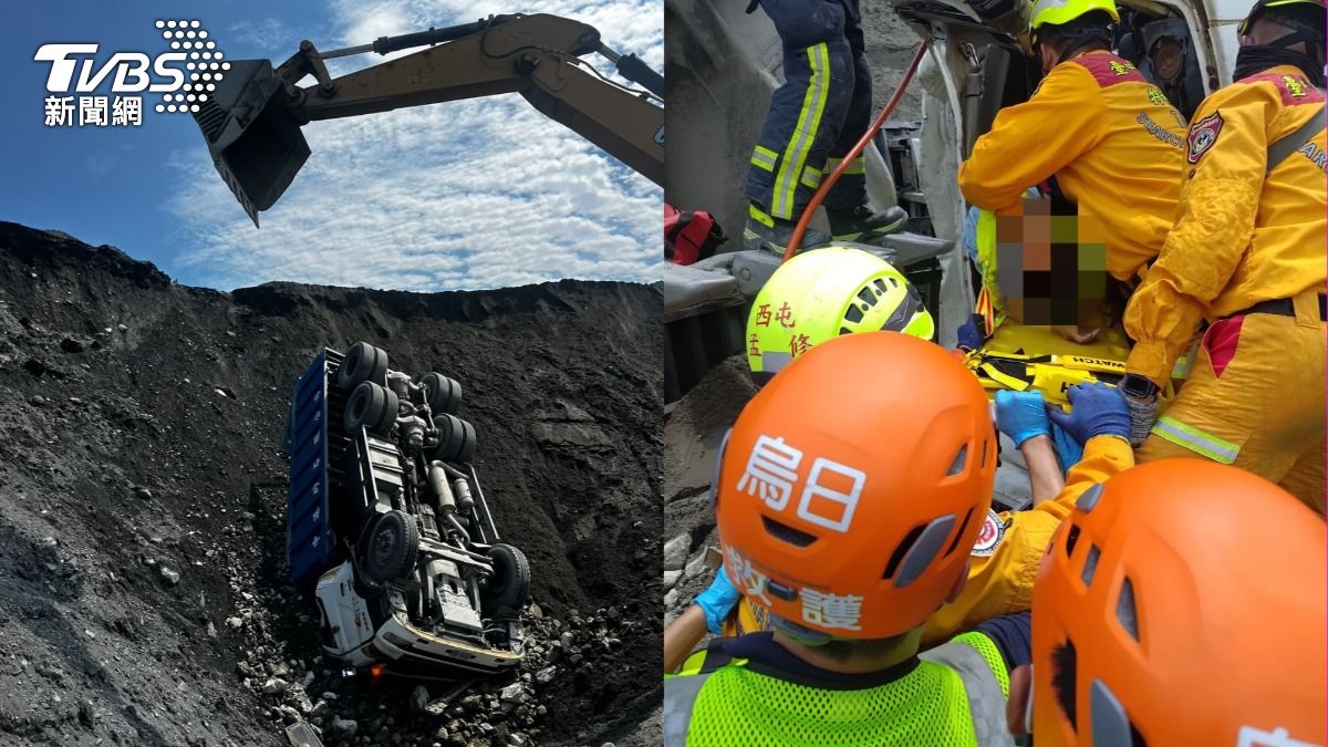 台中市烏日區今（28）日某間砂石場發生嚴重意外。（圖／TVBS）