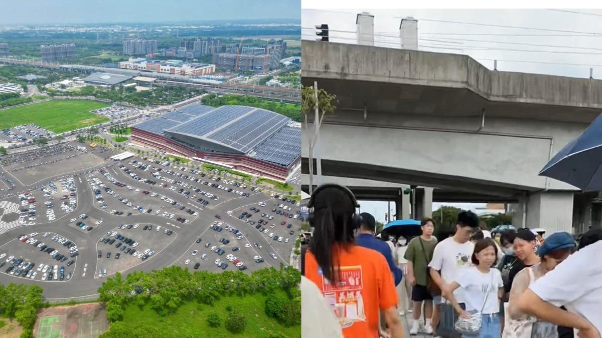 台南文博會外出現大量排隊人潮，甚至綿延至高鐵橋下。（圖／翻攝自「台南式 Tainan Style」）