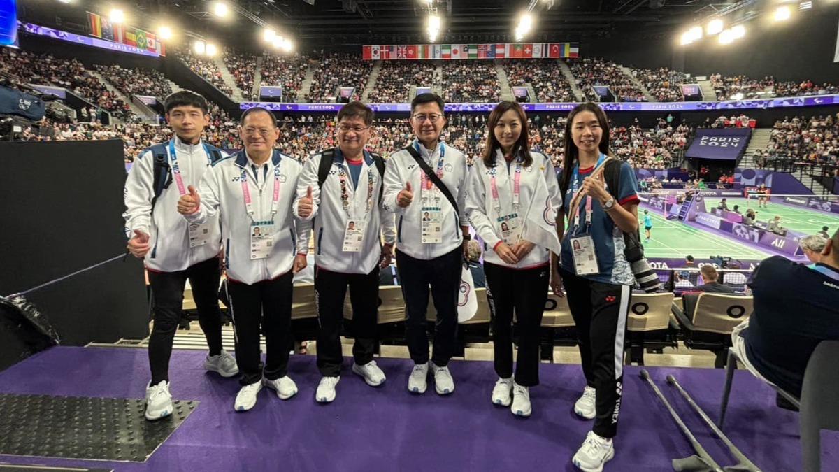 Deputy minister cheers on Taiwan’s Paralympians in France (Courtesy of Chang Liao Wan-chien’s Facebo Deputy minister cheers on Taiwan’s Paralympians in France