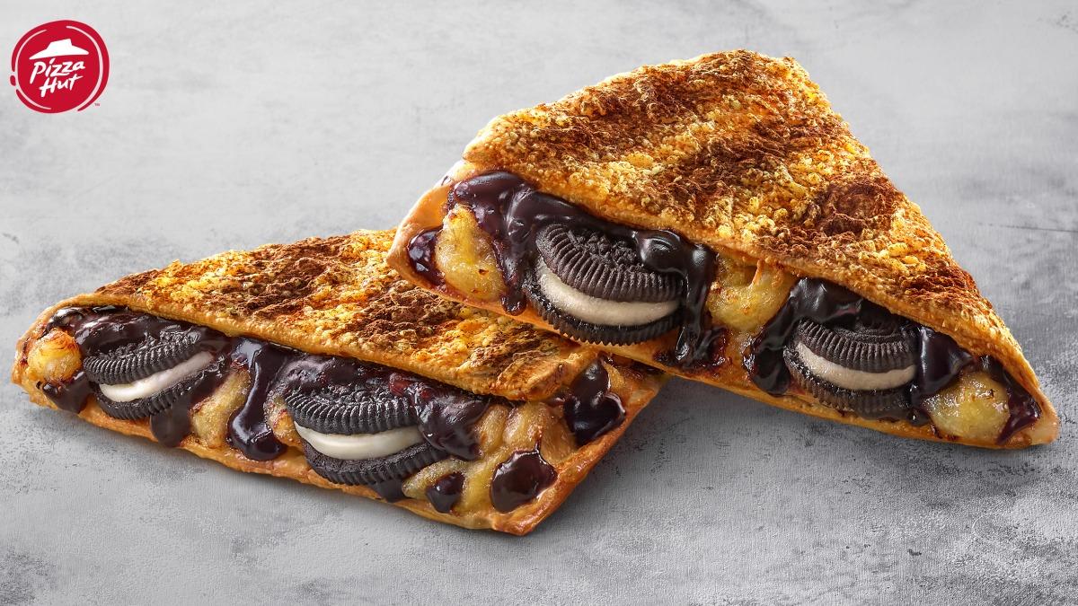 必勝客獨饗盒則全新推出「爆濃巧克力香蕉起司咔滋餅」。(圖/業者提供)