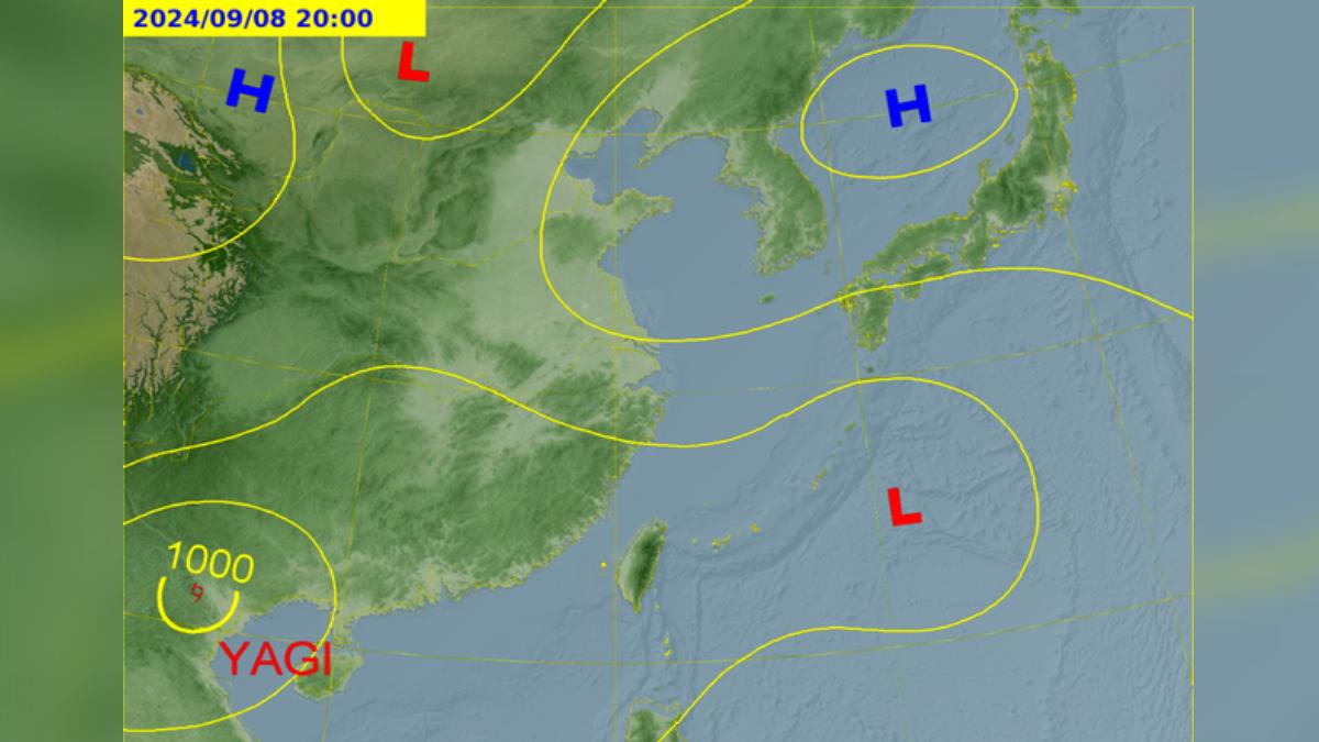 低壓帶影響，今起全台天氣不穩。（圖／氣象署）