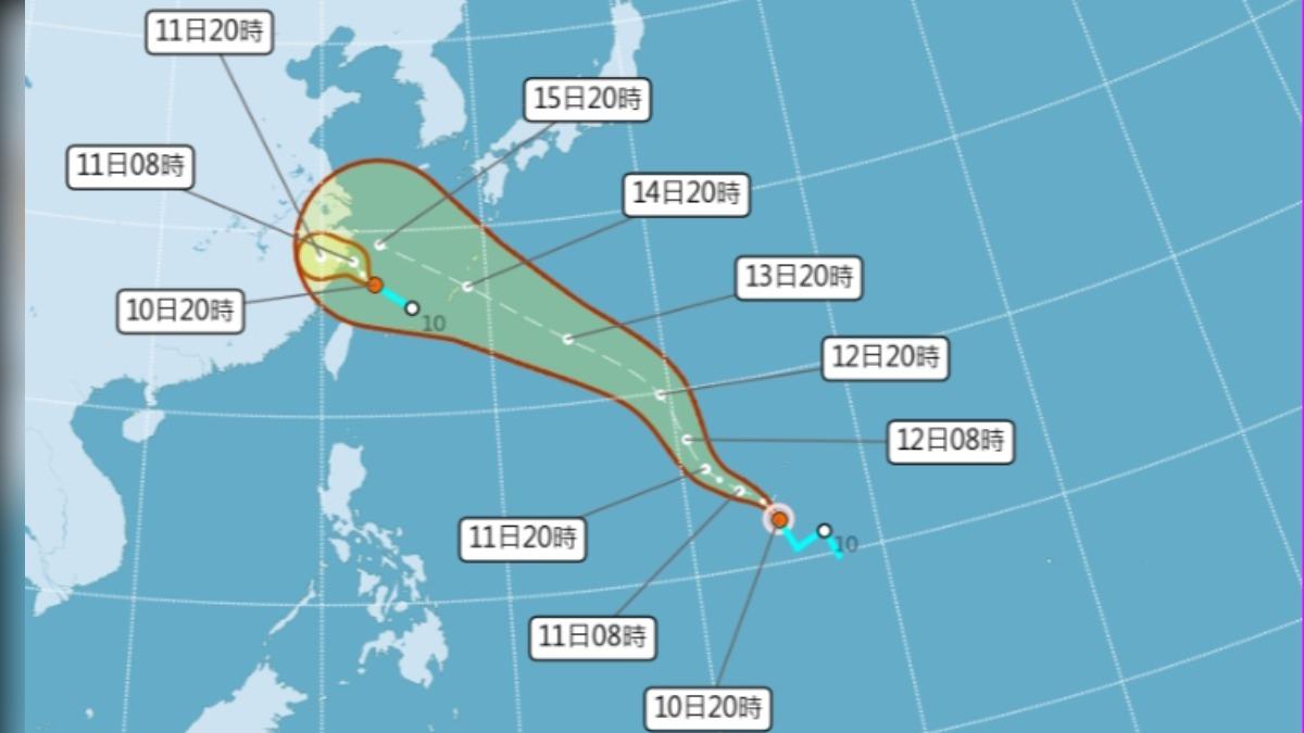 颱風貝碧佳今晚生成。（圖／中央氣象署）