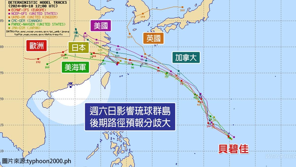 颱風路徑預測圖！（圖／TVBS）