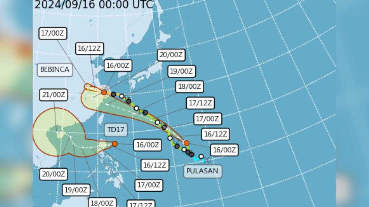 Typhoon Pulasan set to approach Taiwan, CWA warns