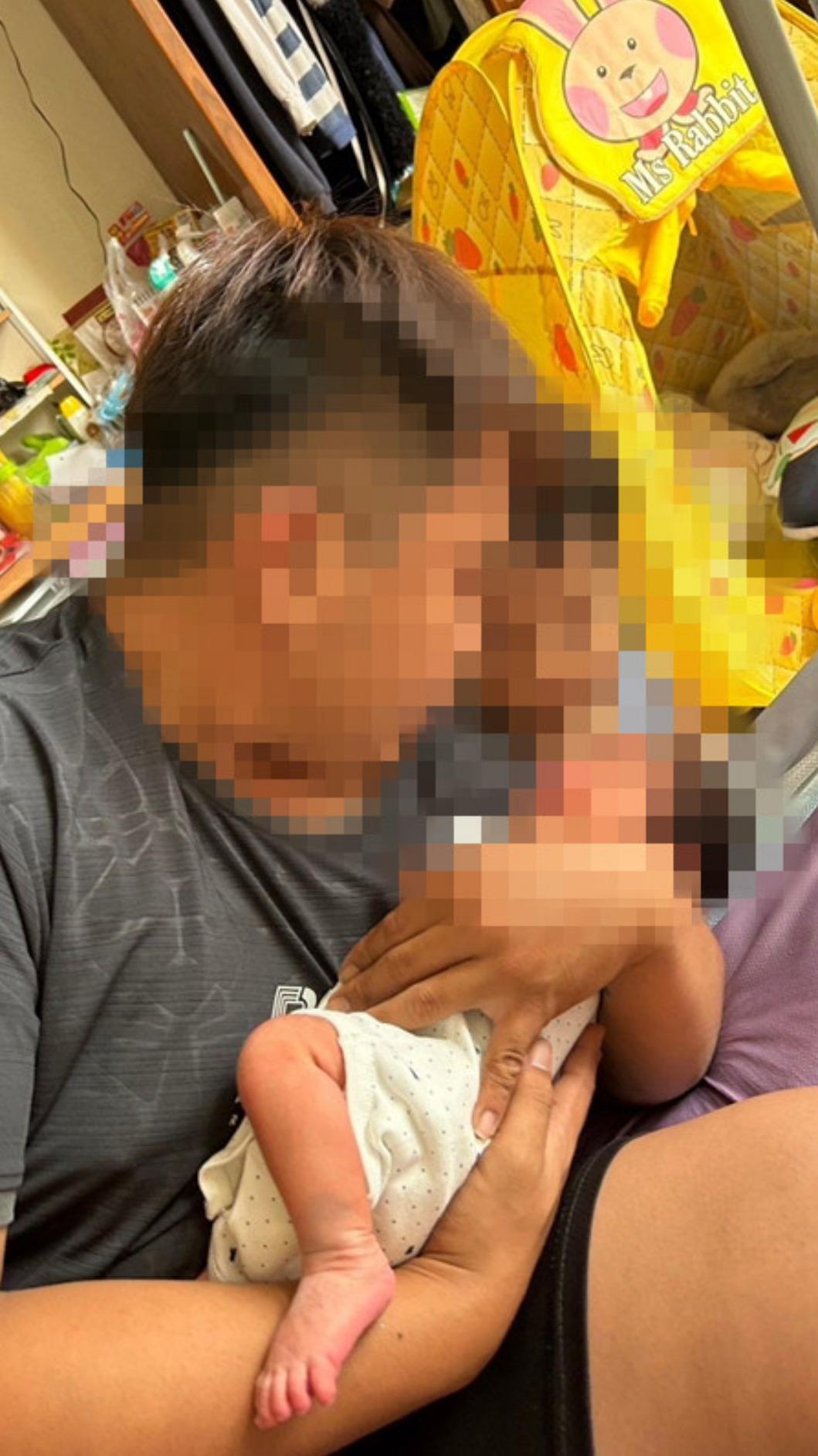 台南男嬰噎痰腦死。(圖/家屬提供)