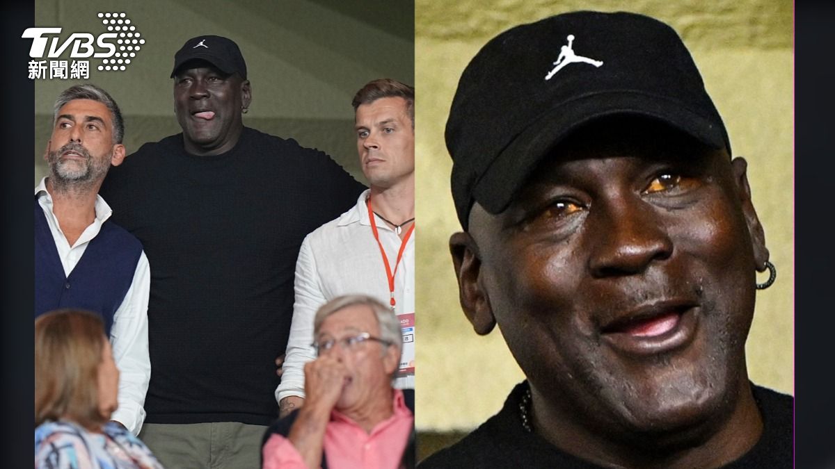 61歲「籃球之神」麥可喬丹（Michael Jordan）。（圖左／達志影像美聯社、圖右／翻攝自 X@brfootball）