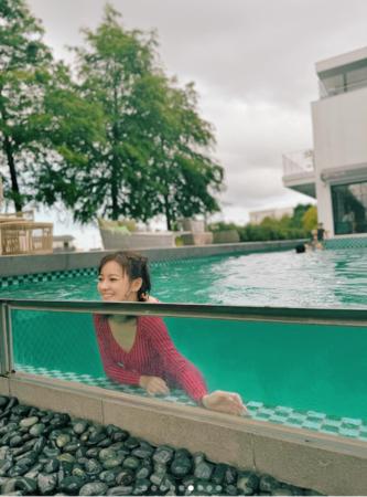 陳意涵曬出泳裝照。（圖／翻攝自陳意涵Instagram）