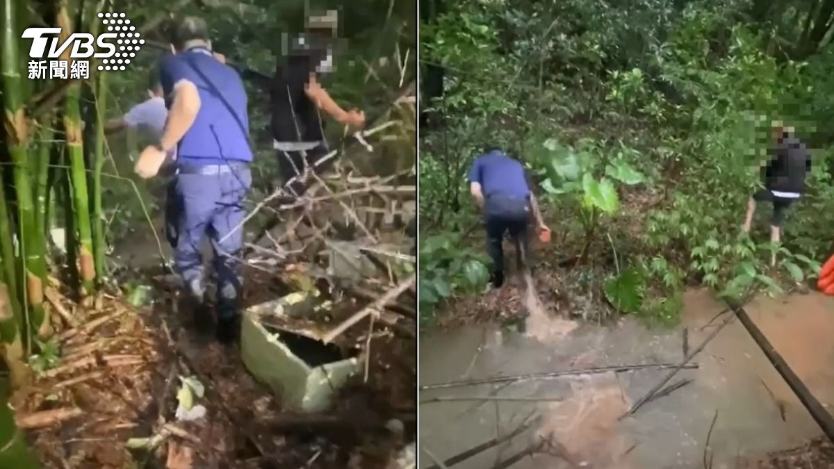 男嬰遺骸被棄屍在基隆山區。（圖／TVBS）