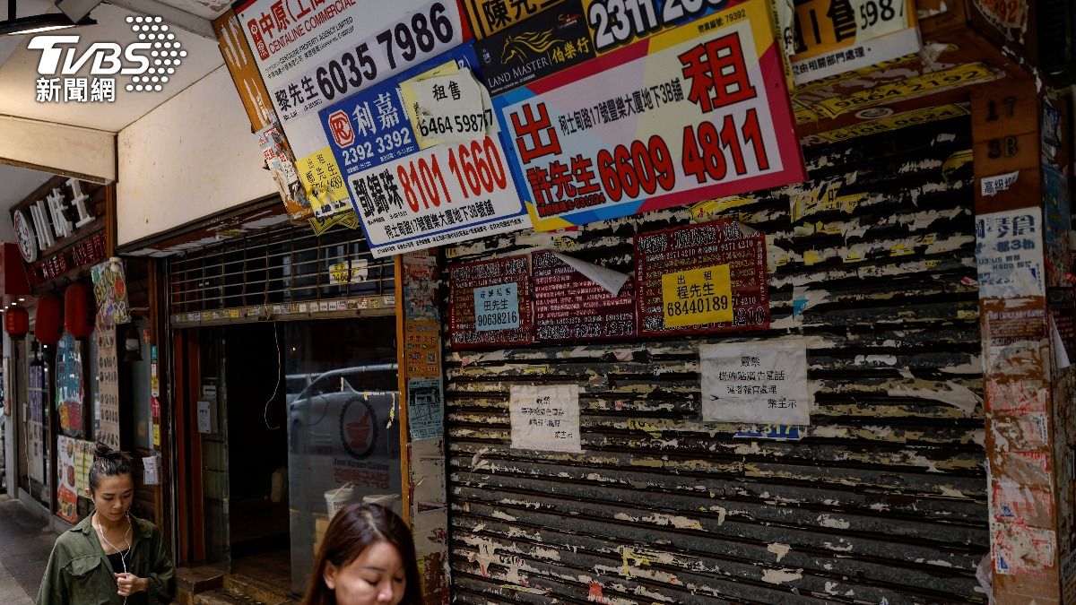 香港店舖關門出租。（圖／達志影像路透社）