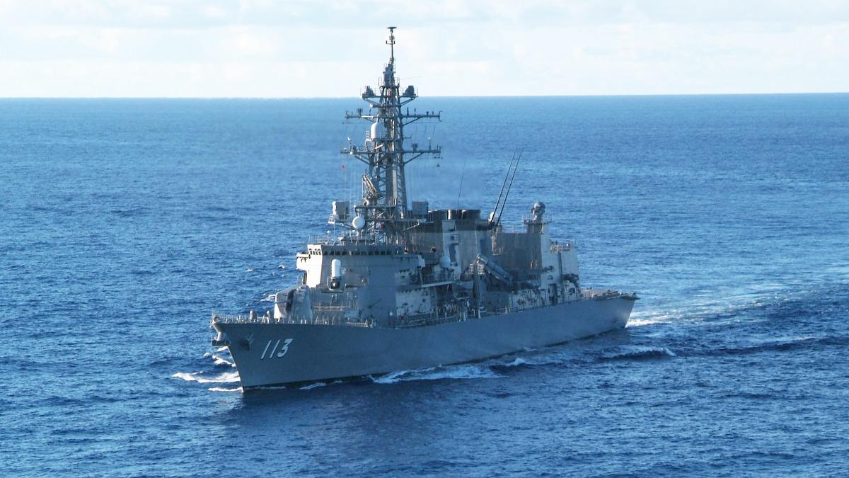 日本現役護衛艦「漣」25日首次通過台灣海峽。（圖／翻攝自防衛省官網）