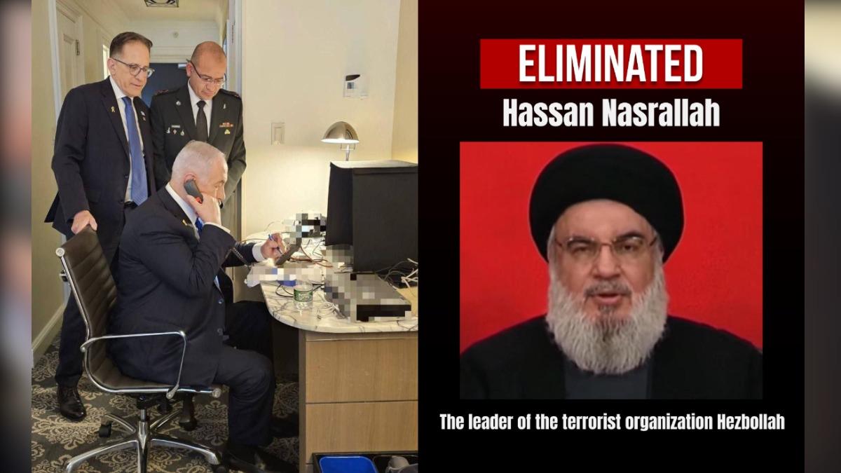 以色列總理納坦雅胡（Benjamin Netanyahu）紐約下令斬首「真主黨」領袖納斯拉勒（Hassan Nasrallah）。（圖／翻攝自 X@IAFsite）